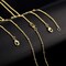 12 Pieces Gold Plated Solid Brass Satellite Beaded Curb Thin Chain Necklace Bulk for Jewelry Making (18 Inch(1.5mm))